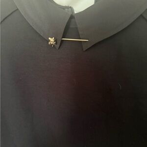 Ted Baker Black Dress with Gold Pin Detail